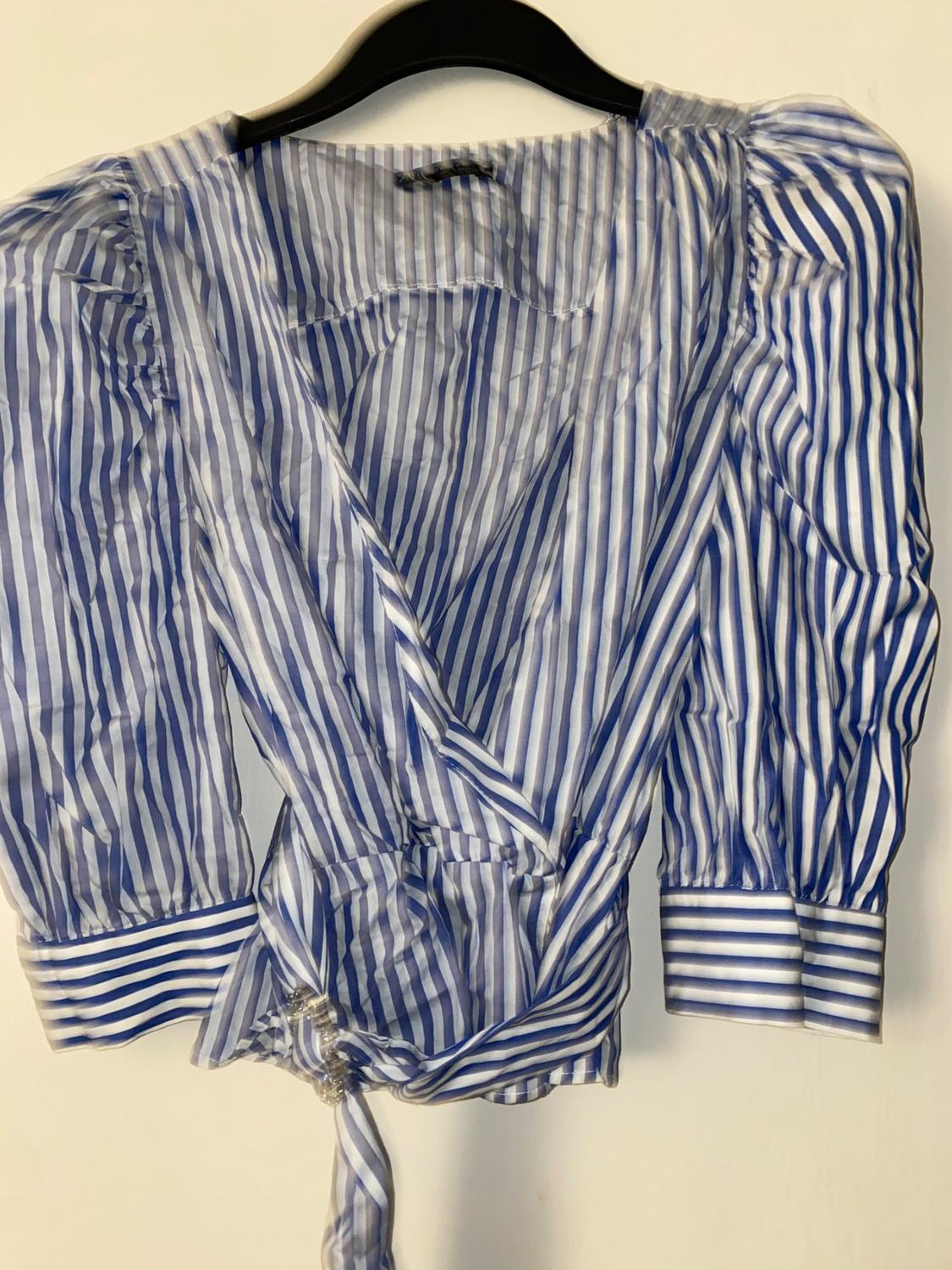 STRIPED TOP WITH BEJEWELLED BELT - Image 2