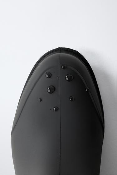 TALL RUBBERISED WELLIES - Black by Zara - Image 7