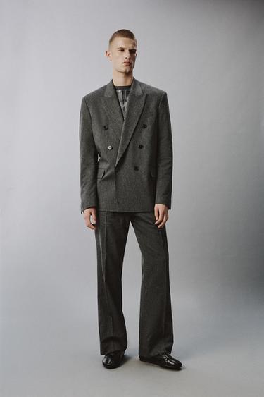 Zara KAHEREALINE TRIIBULINE TEKSTUURIGA ÜLIKONNAPINTSAK - Hall