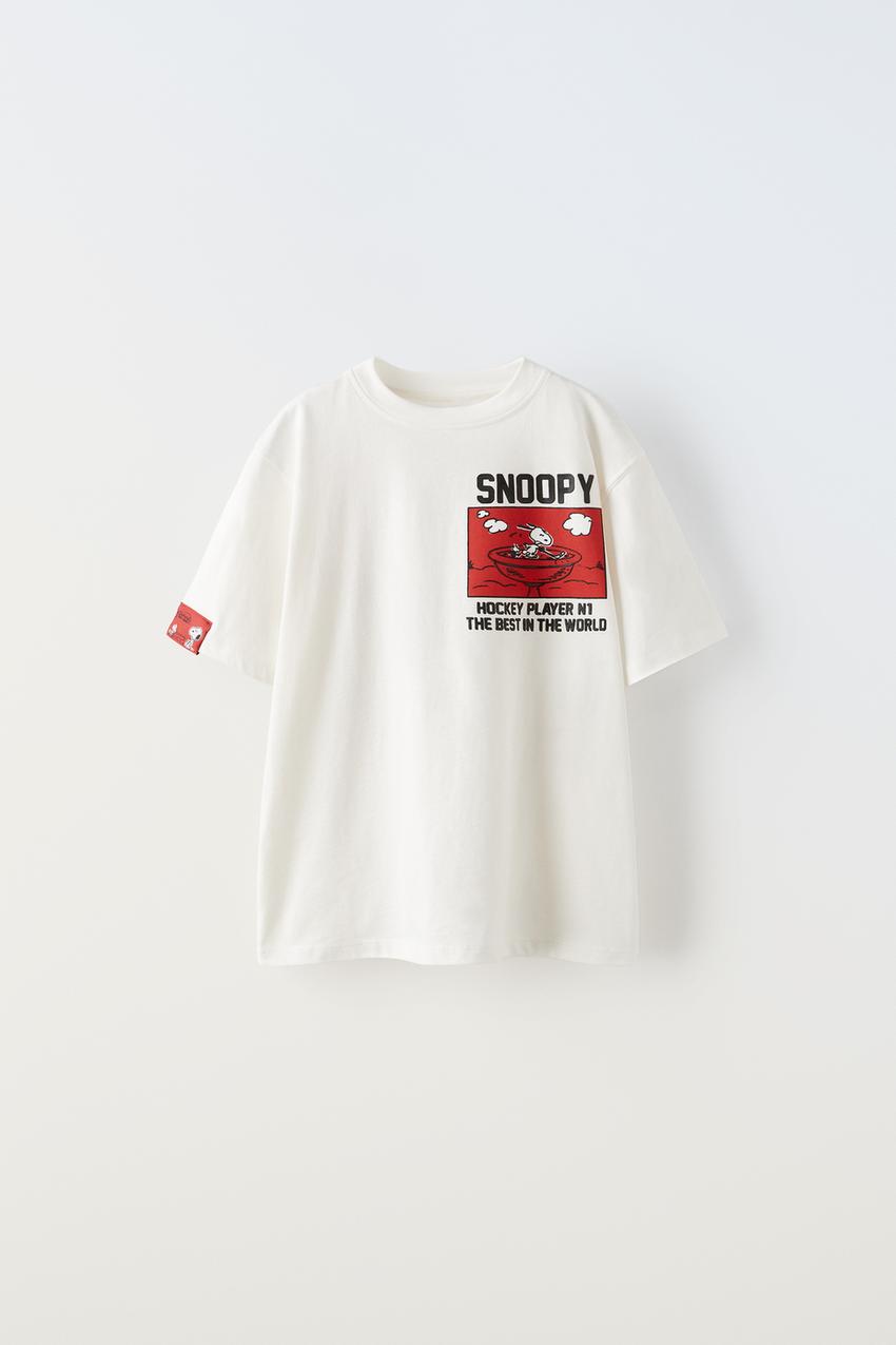 Crew Neck Long Sleeve Snoopy Printed Baby Boy Sweatshirt -W3DD96Z1