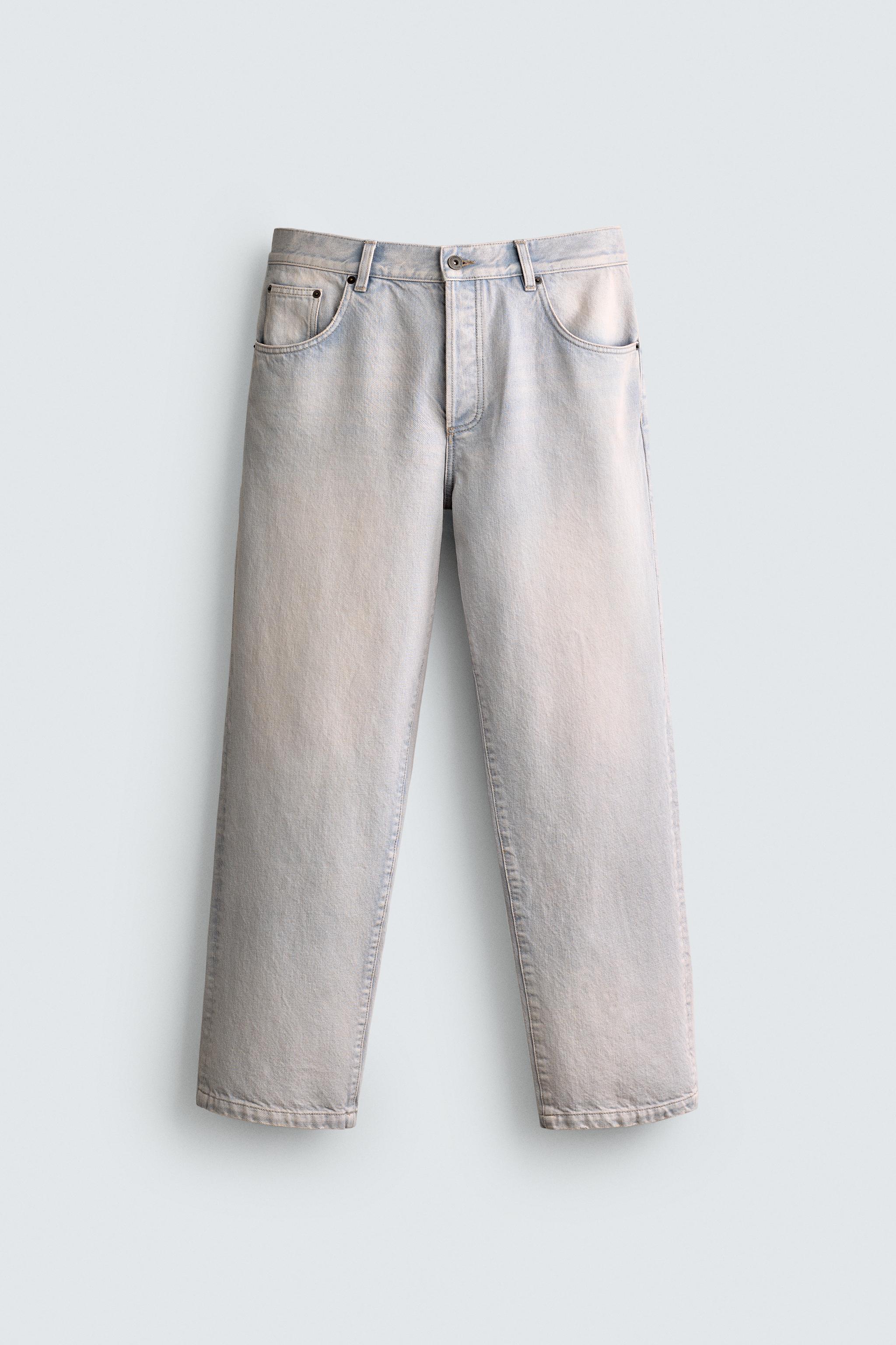 バギーフィットクロップドデニムパンツ - ライトブルー | ZARA Japan