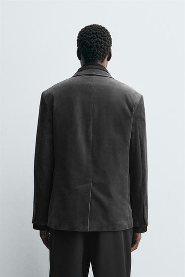 DOUBLE-BREASTED CORDUROY BLAZER - Anthracite grey by Zara - Image 2