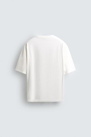 CONTRAST PRINT T-SHIRT - Ecru by Zara - Image 7