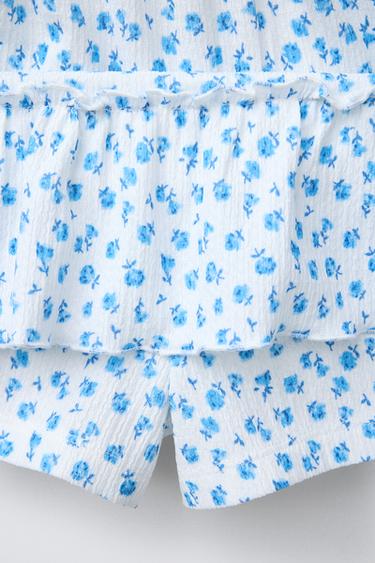 TEXTURED PRINT BERMUDA SKORT - Blue by Zara - Image 3