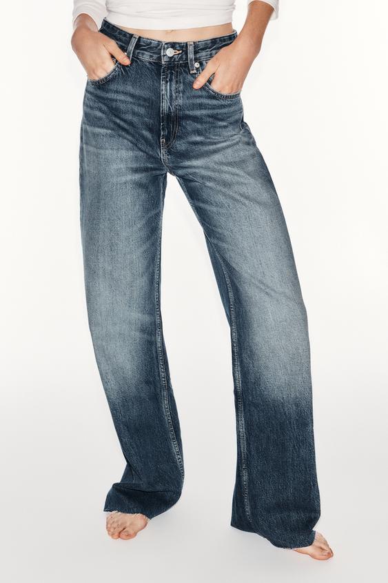 JEAN TRF WIDE LEG TAILLE HAUTE - Bleu de Zara - Image 1