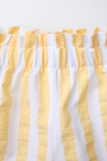 CASA LAWA © X ZARA KIDS STRIPED BERMUDA SHORTS WITH WAVY TRIM - Yellow by Zara - Image 2