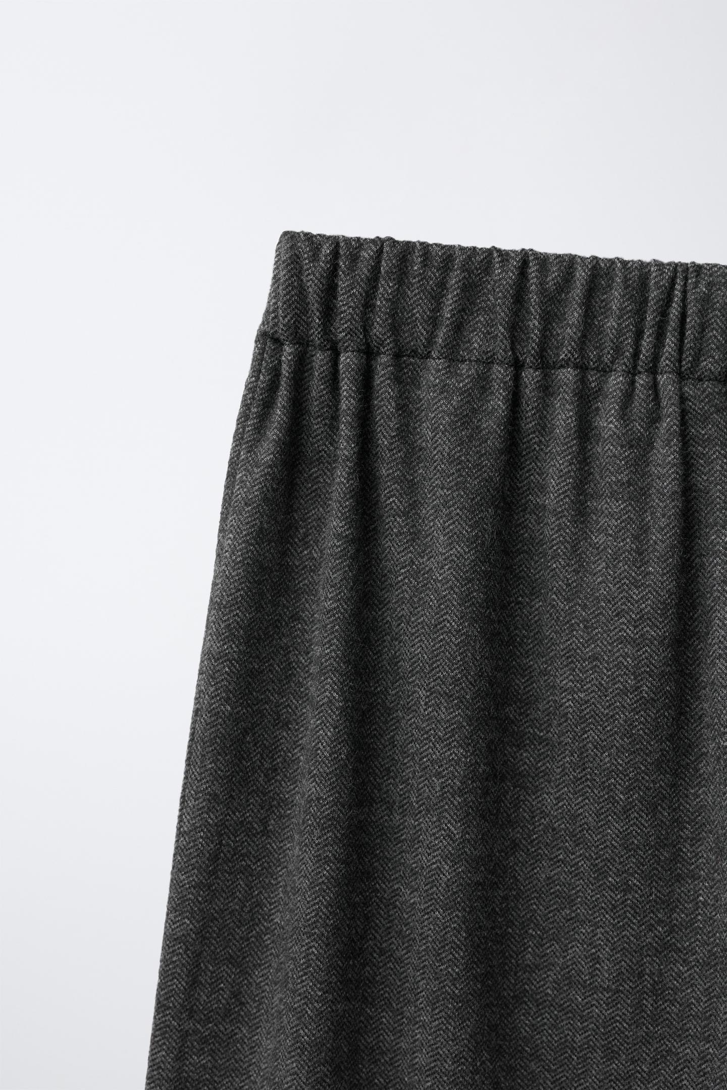 Детские брюки Zara Soft Touch Wide-Leg, цвет: Антрацитовый серый — фото 4