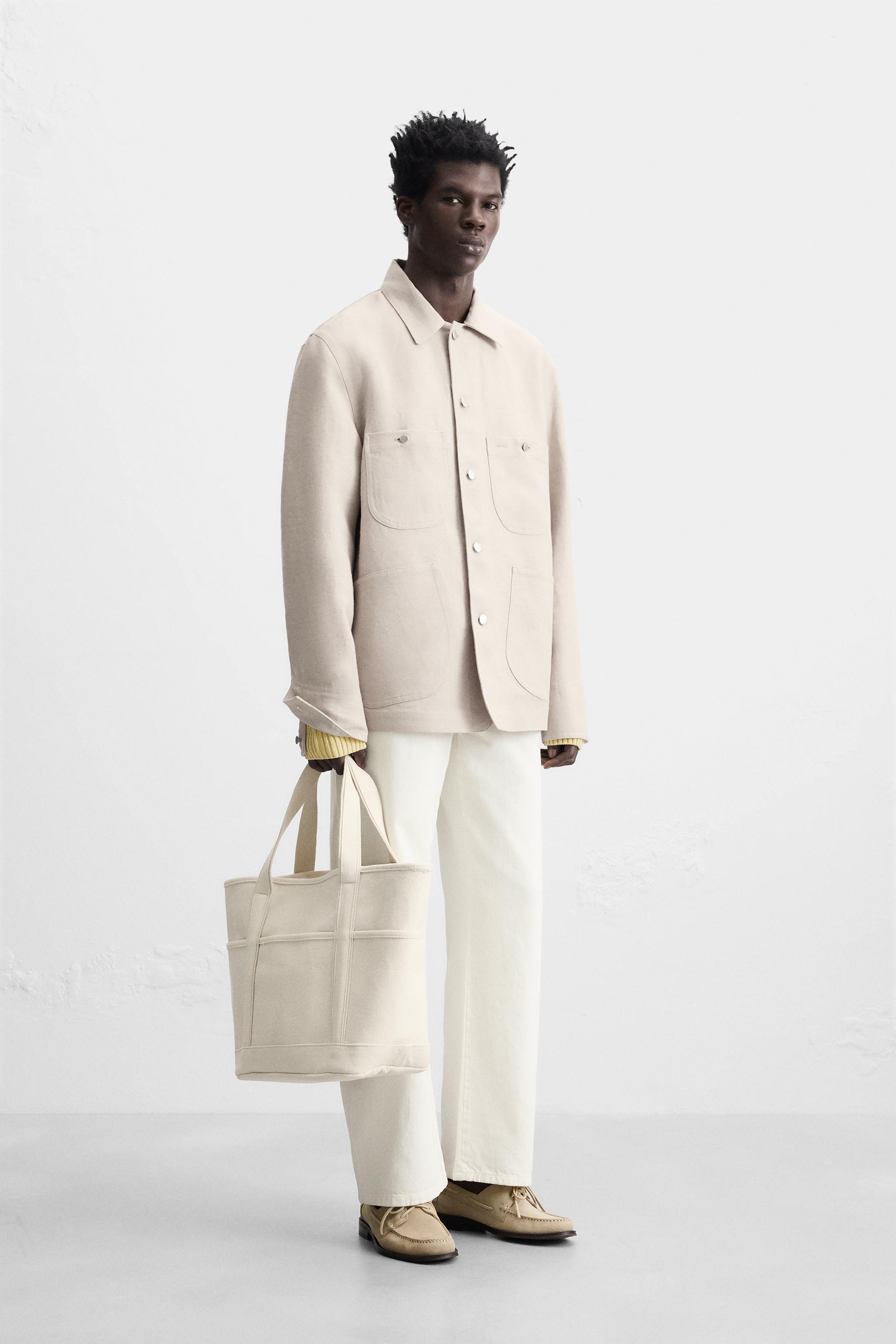 ポケット付きリネン100%ジャケット - サンド | ZARA Japan / 日本 ポケット付きリネン100%ジャケット - サンド | ZARA Japan / 日本