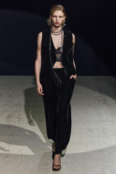 ZW COLLECTION VELVET TROUSERS - Black by Zara - Image 0