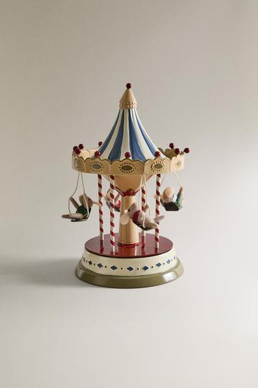 MUSICAL CAROUSEL CHRISTMAS DECORATION - Multicoloured Zara