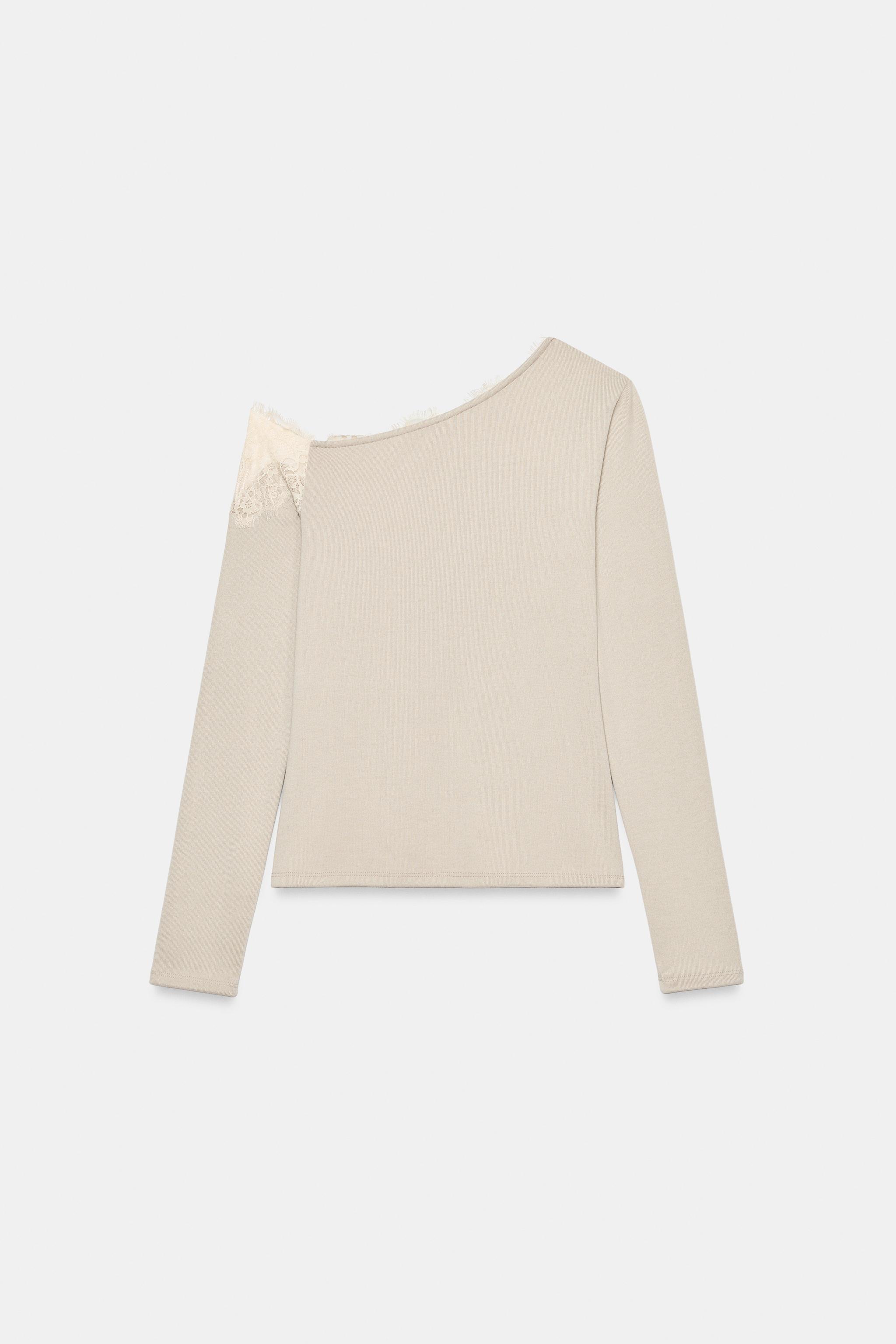 ASYMMETRIC LACE TOP
