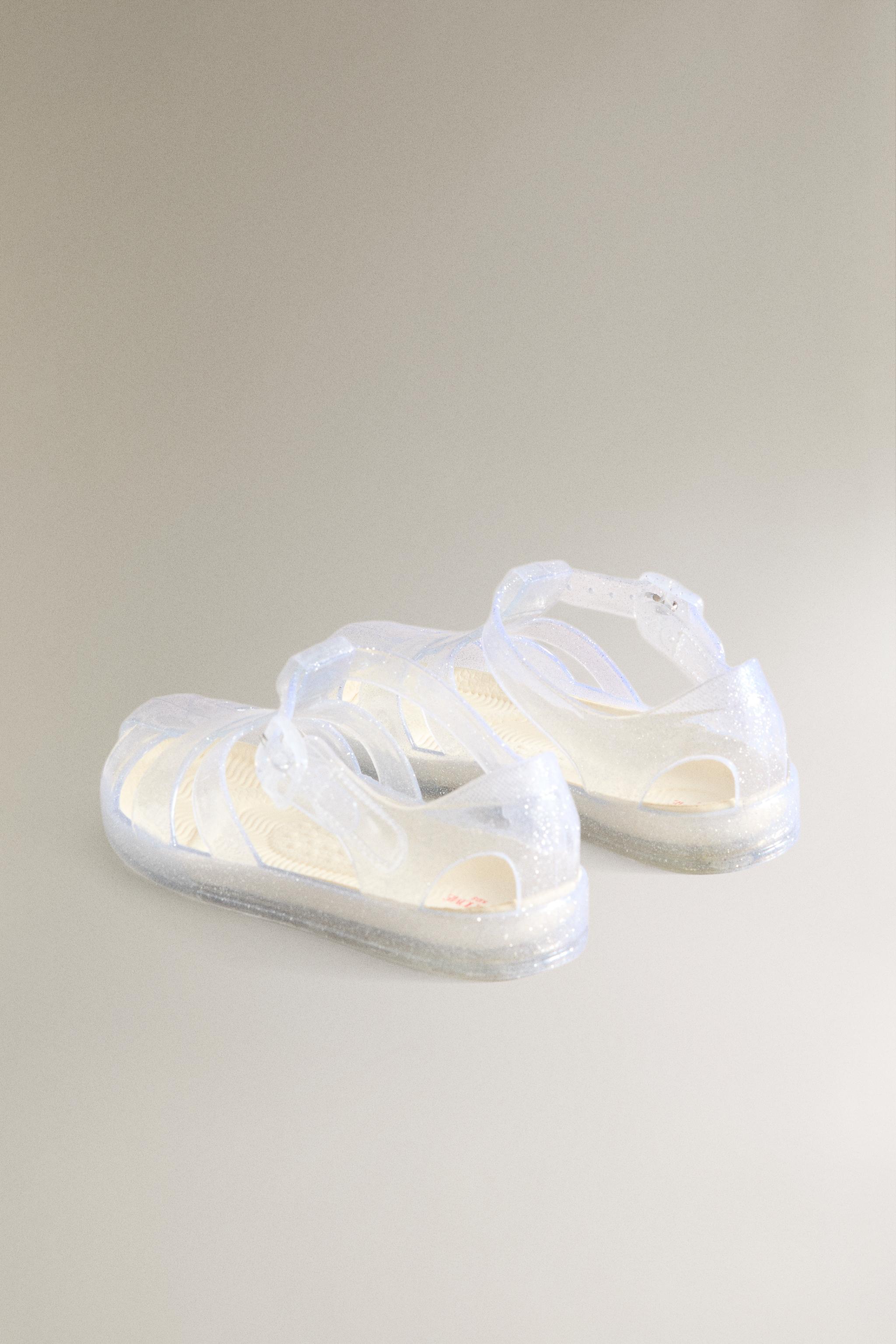 Детские сандалии Zara KIDS GLITTER CAGE SANDALS — фото 4