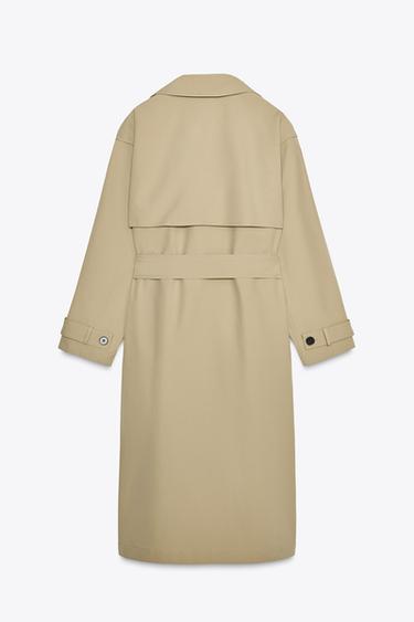 TRENCH DÉPERLANT À CEINTURE - Marron clair de Zara - Image 3