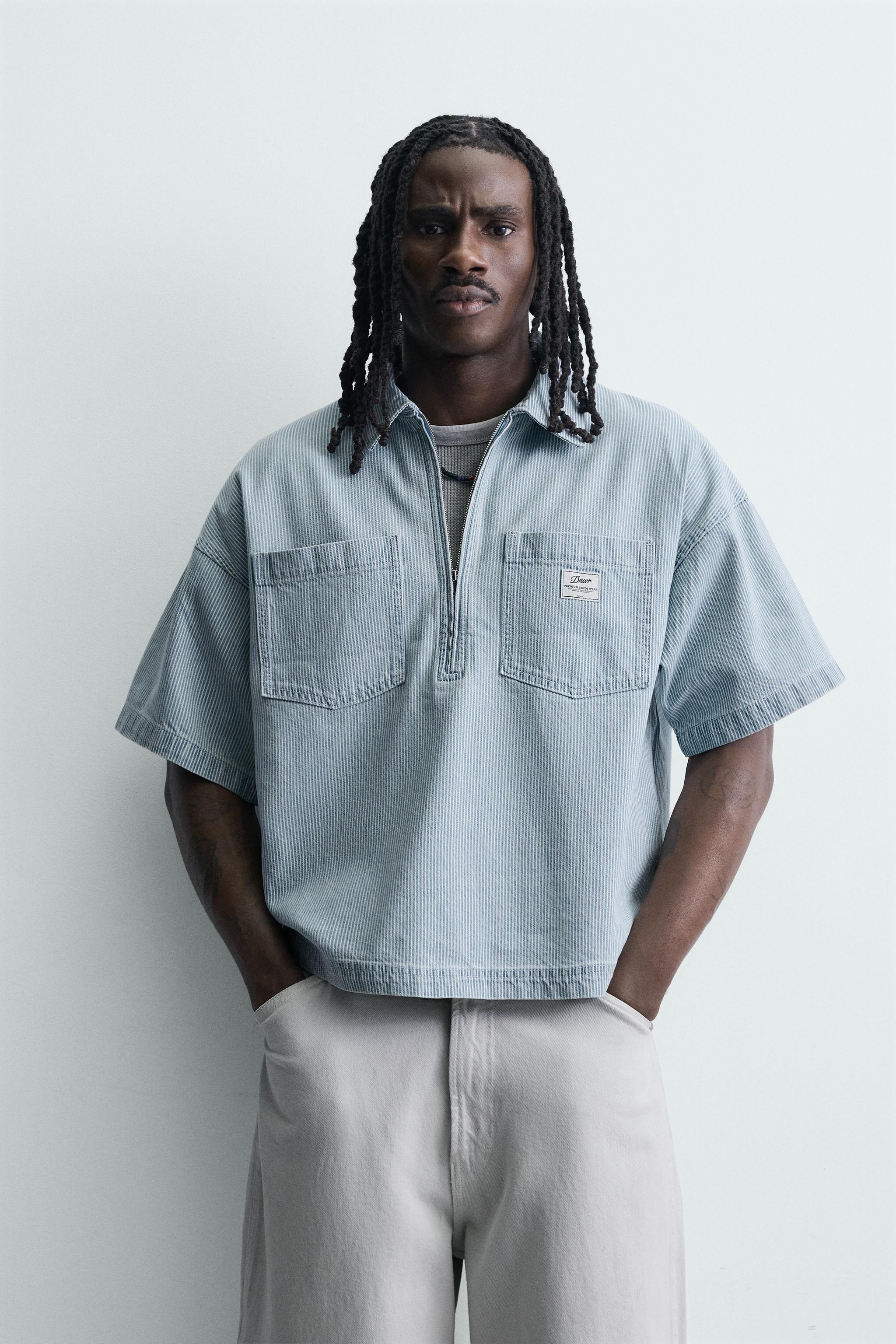 BOXY FIT YIKAMALI ÇİZGİLİ POLO