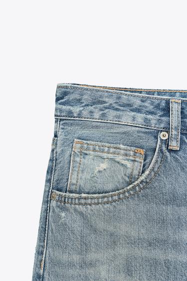JEAN TRF BAGGY DÉCHIRÉ TAILLE MI-HAUTE - Bleu clair de Zara - Image 7