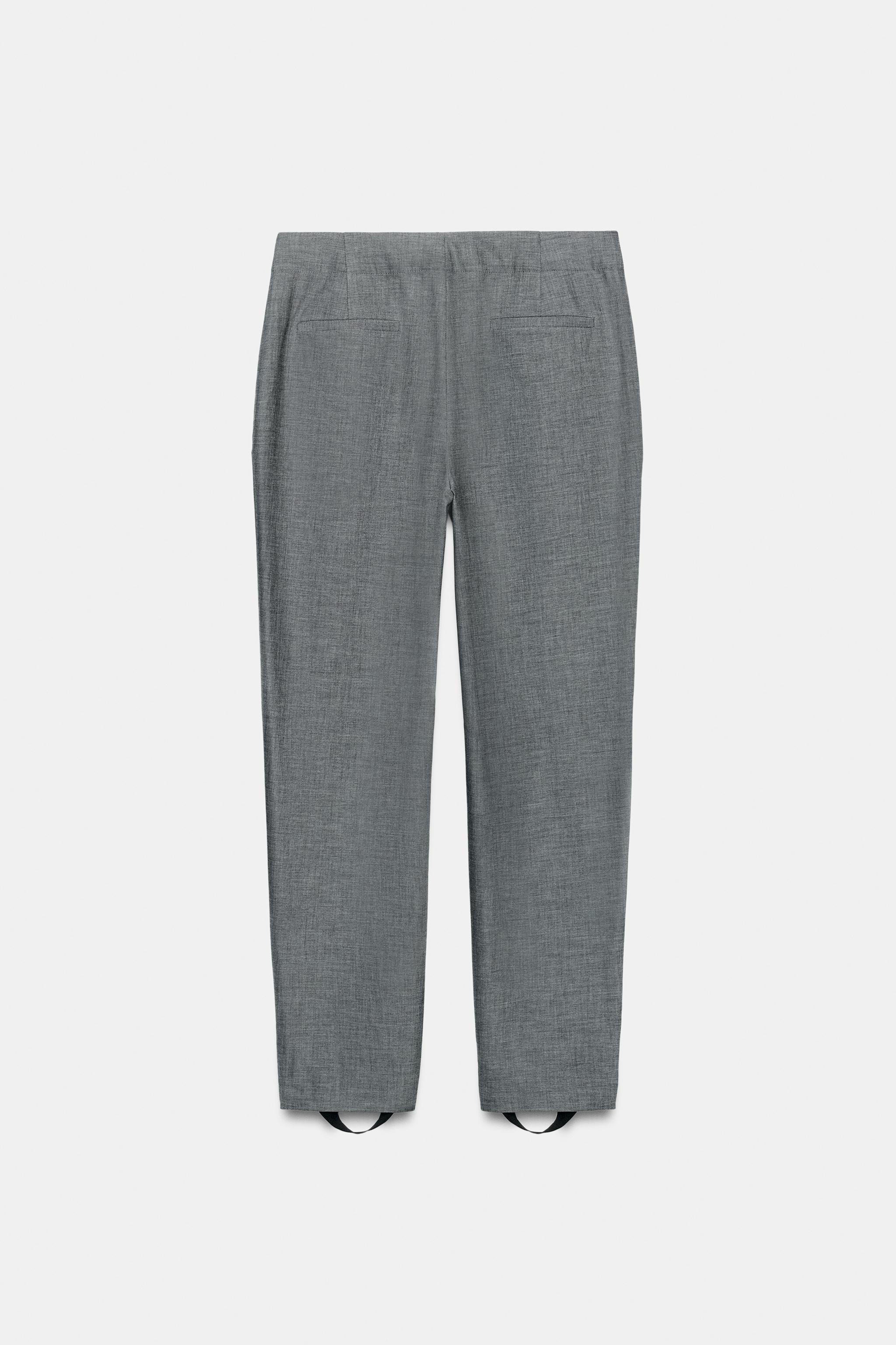 ZW COLLECTION WOOL STIRRUP PANTS - Gray marl | ZARA United States