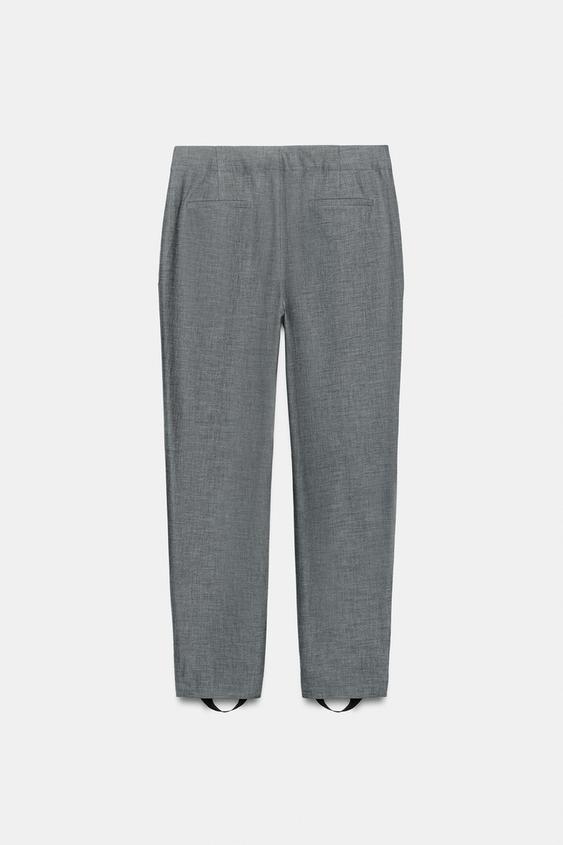 PANTALON AVEC LAINE FUSEAU ZW COLLECTION - Gris chiné de Zara - Image 9