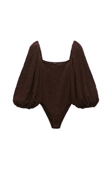 TEXTURED VOLUMINOUS BODYSUIT