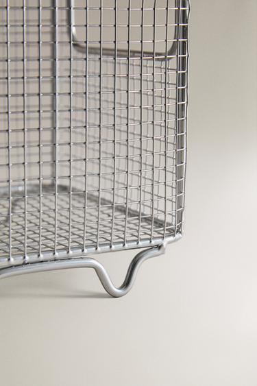 CORBEILLE MÉTALLIQUE RÉSILLE - Gris clair de Zara - Image 3