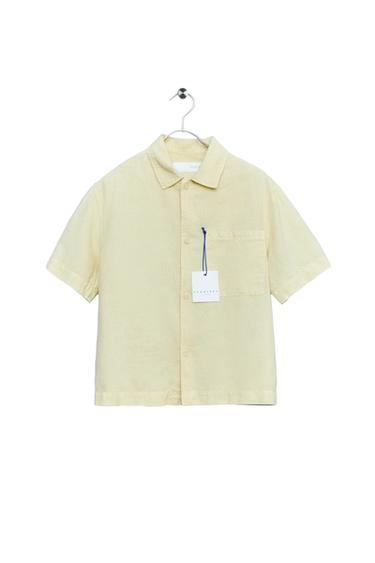 STORIESZ - SRAJCA S PRELIVANJEM BARV IZ MEŠANICE LANU IN BOMBAŽA - Rumena od Zare