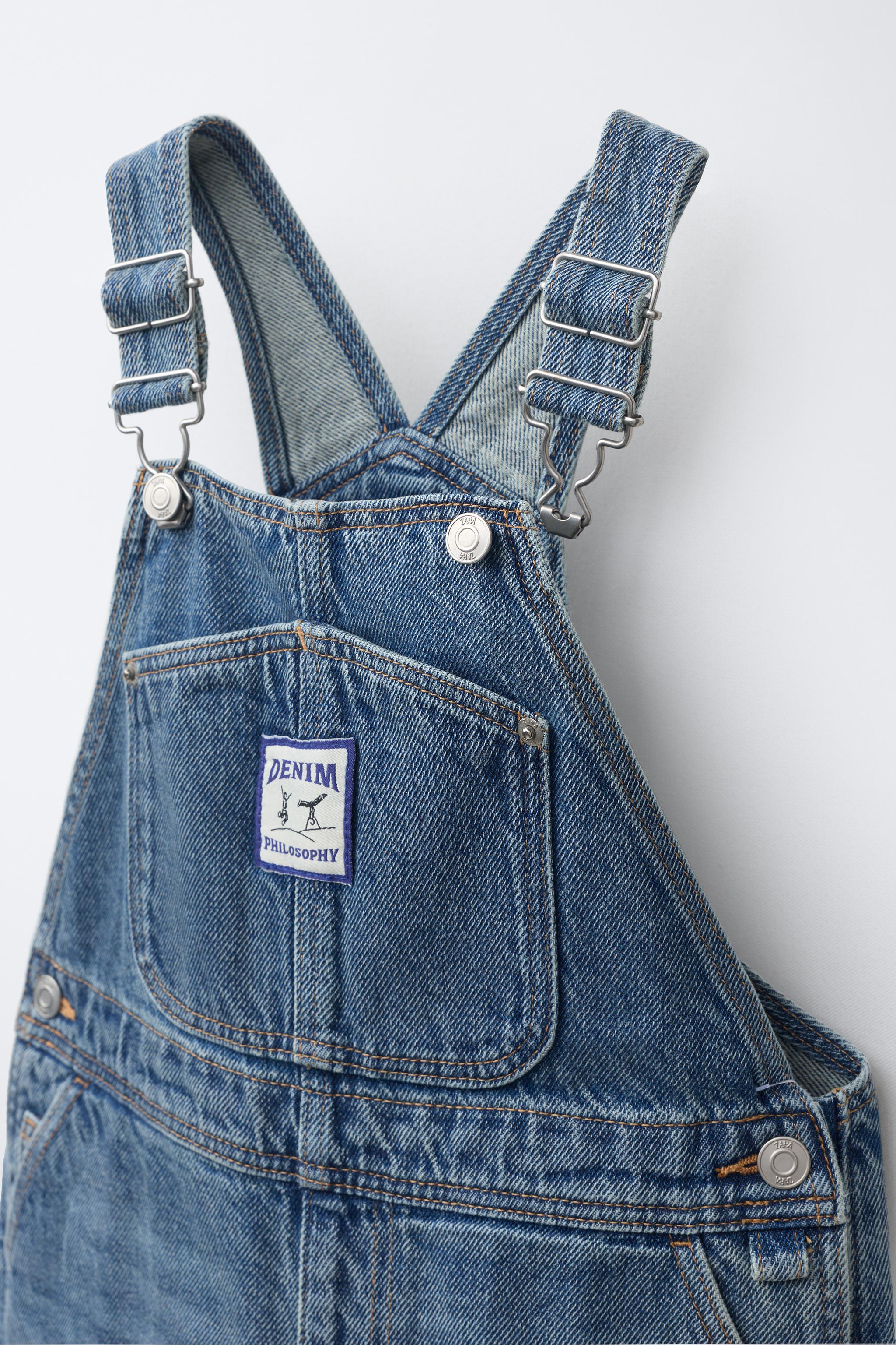 Детские комбинезоны Zara LONG DENIM OVERALLS — фото 4