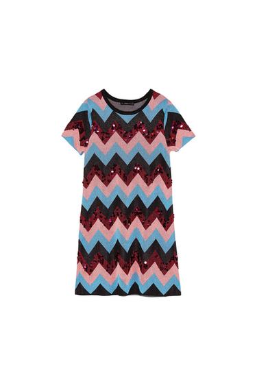 EMBELLISHED KNIT DRESS
