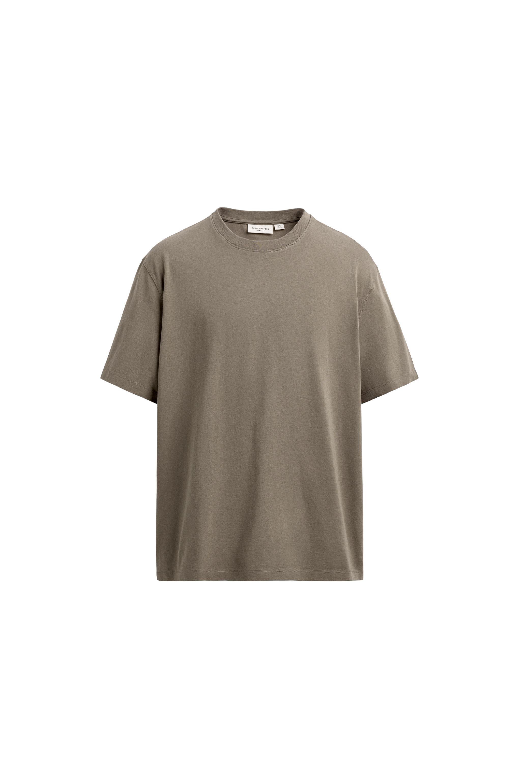 Zara T Shirt Col V Gris Taille L Super Slim Fit - Vêtements Zara T Shirt Col V Gris Taille L Super Slim Fit - Vêtements