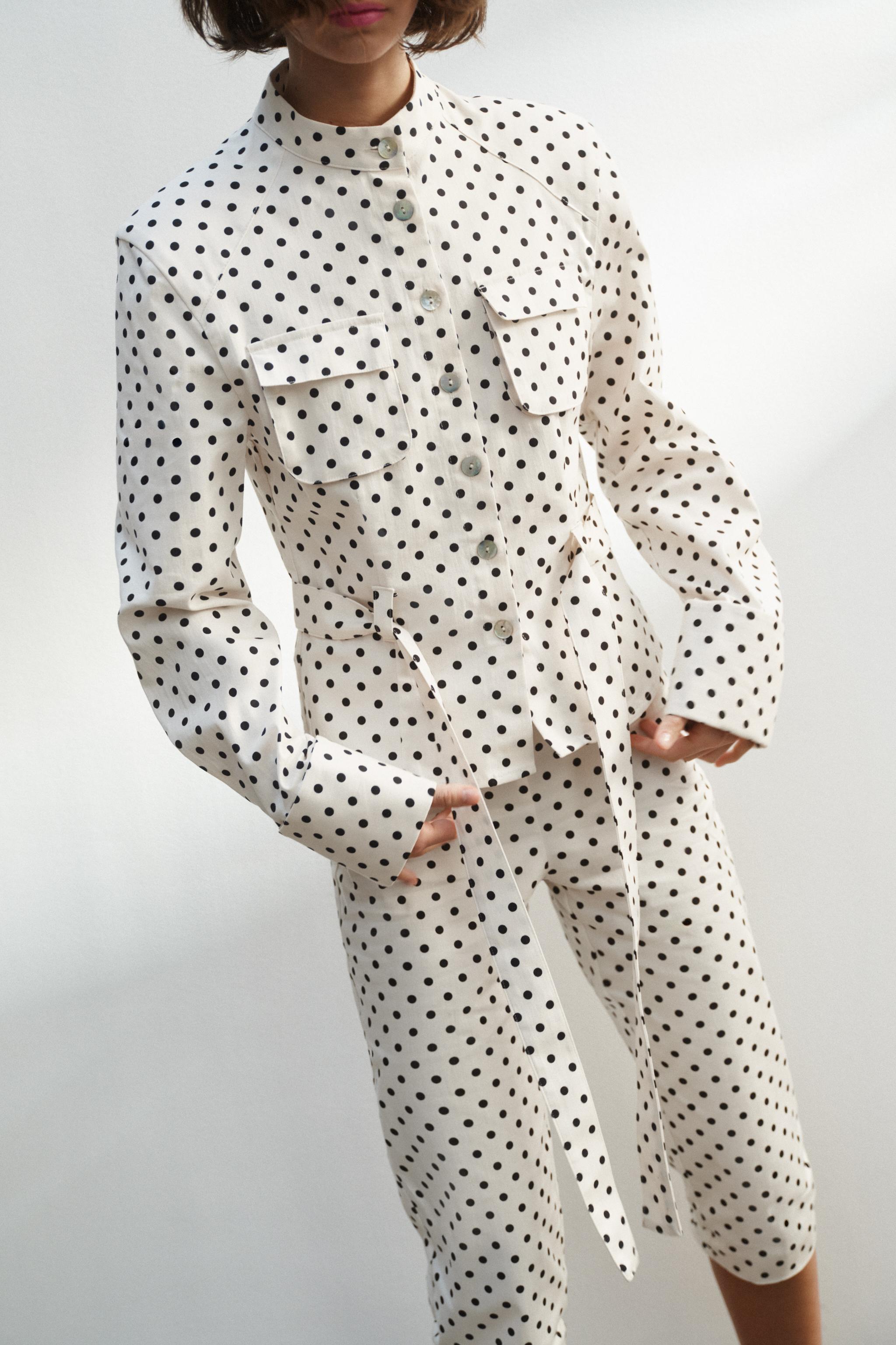 POLKA DOT SHIRT JACKET