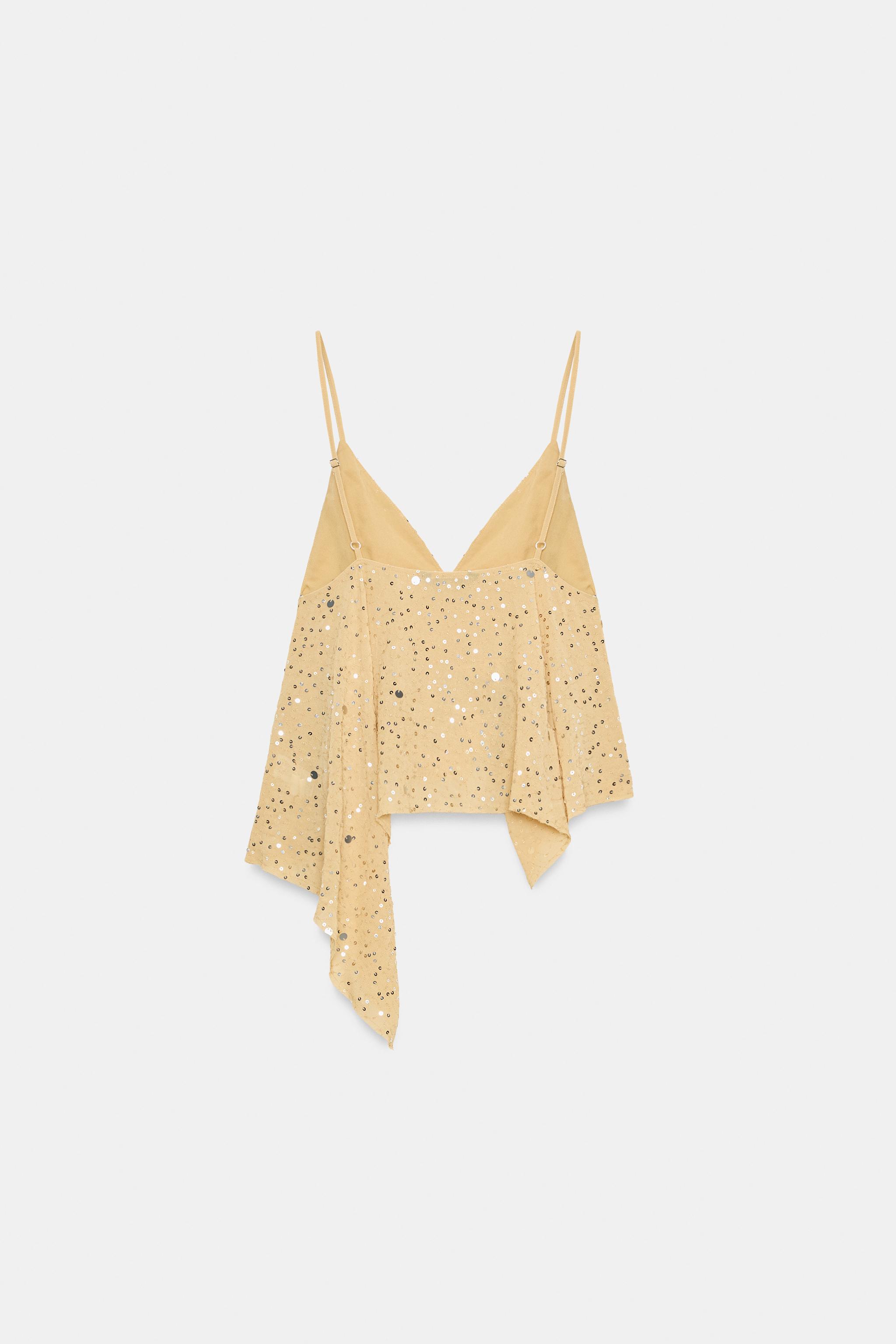 SEQUIN STRAP TOP