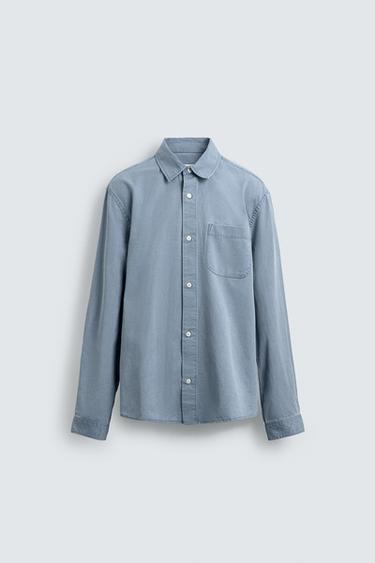 WASHED FLOWING SHIRT - Blue by Zara