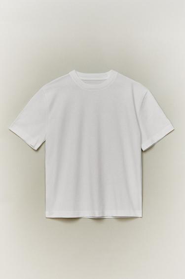 T-SHIRT MANCHES COURTES - Blanc de Zara - Image 4