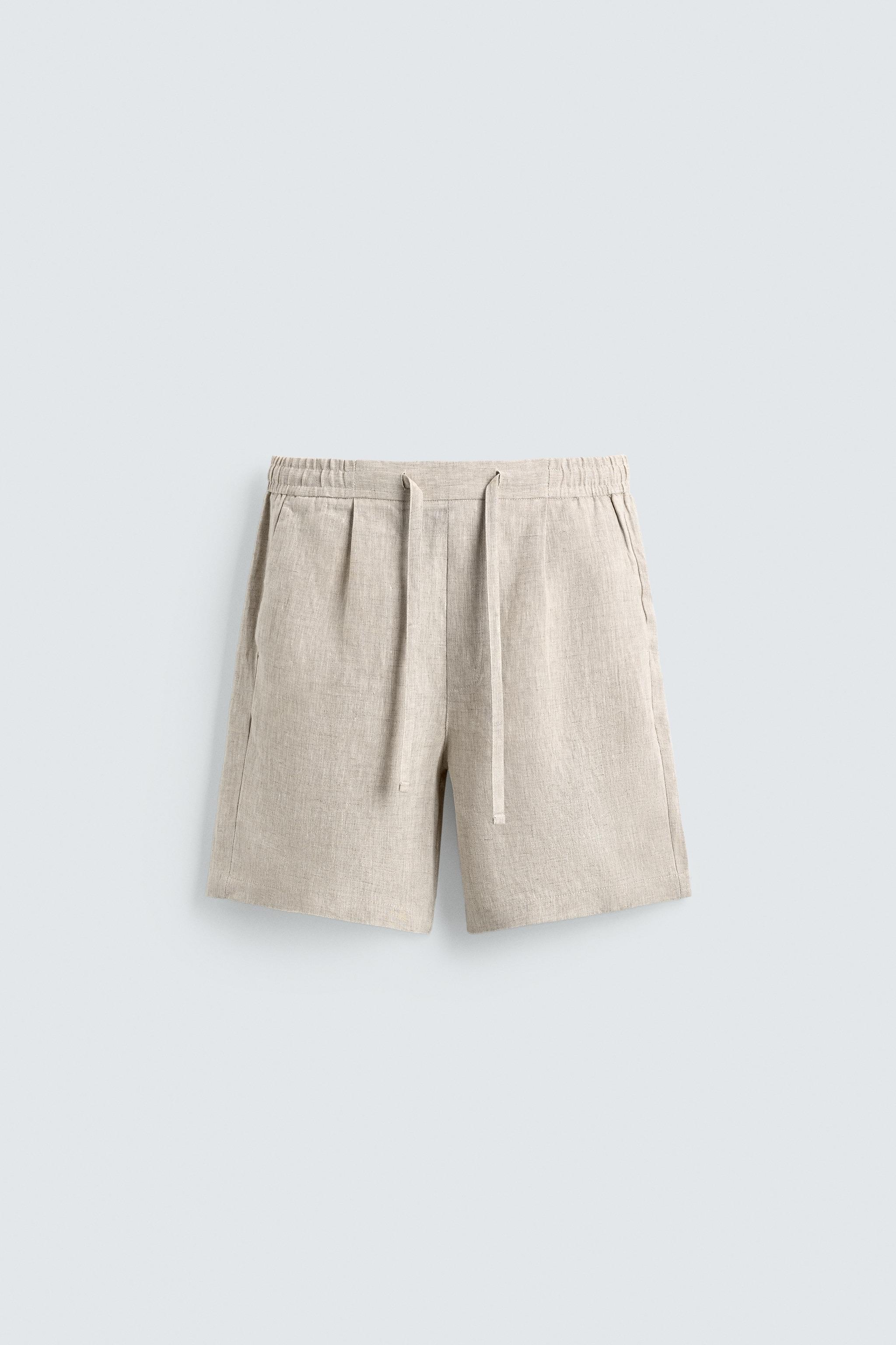 SHORT RELAXED FIT 100% LIN