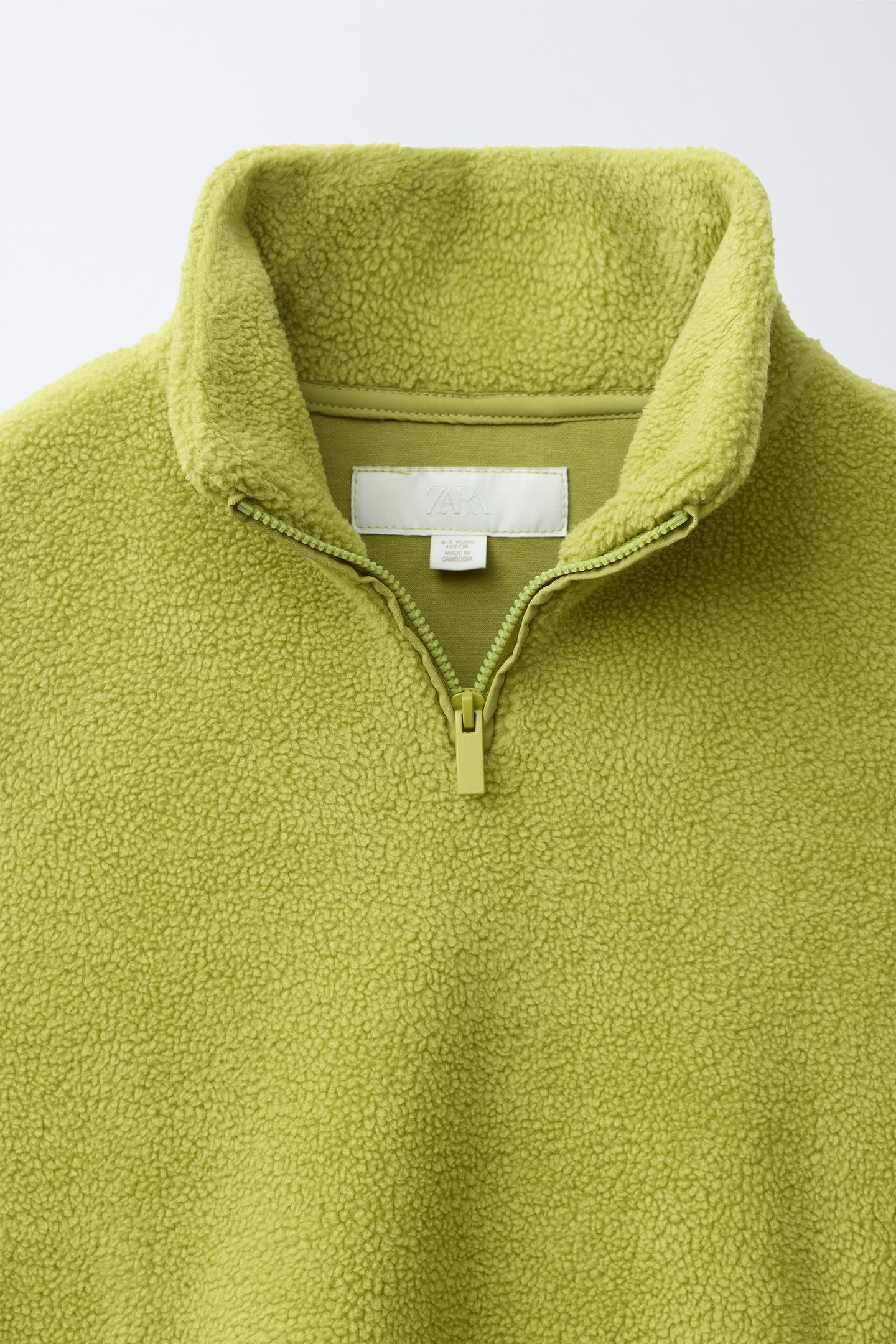 Детская толстовка Zara Sporty Fleece, цвет: Зелёный — фото 7