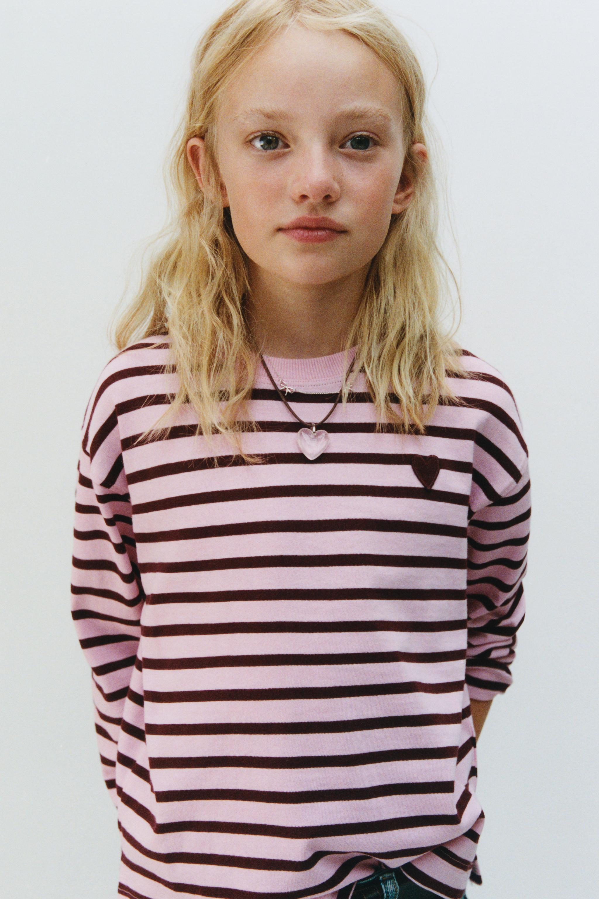 トップス rosy heart logo stripe basic shirt rosy heart logo stripe basic shirt 新品