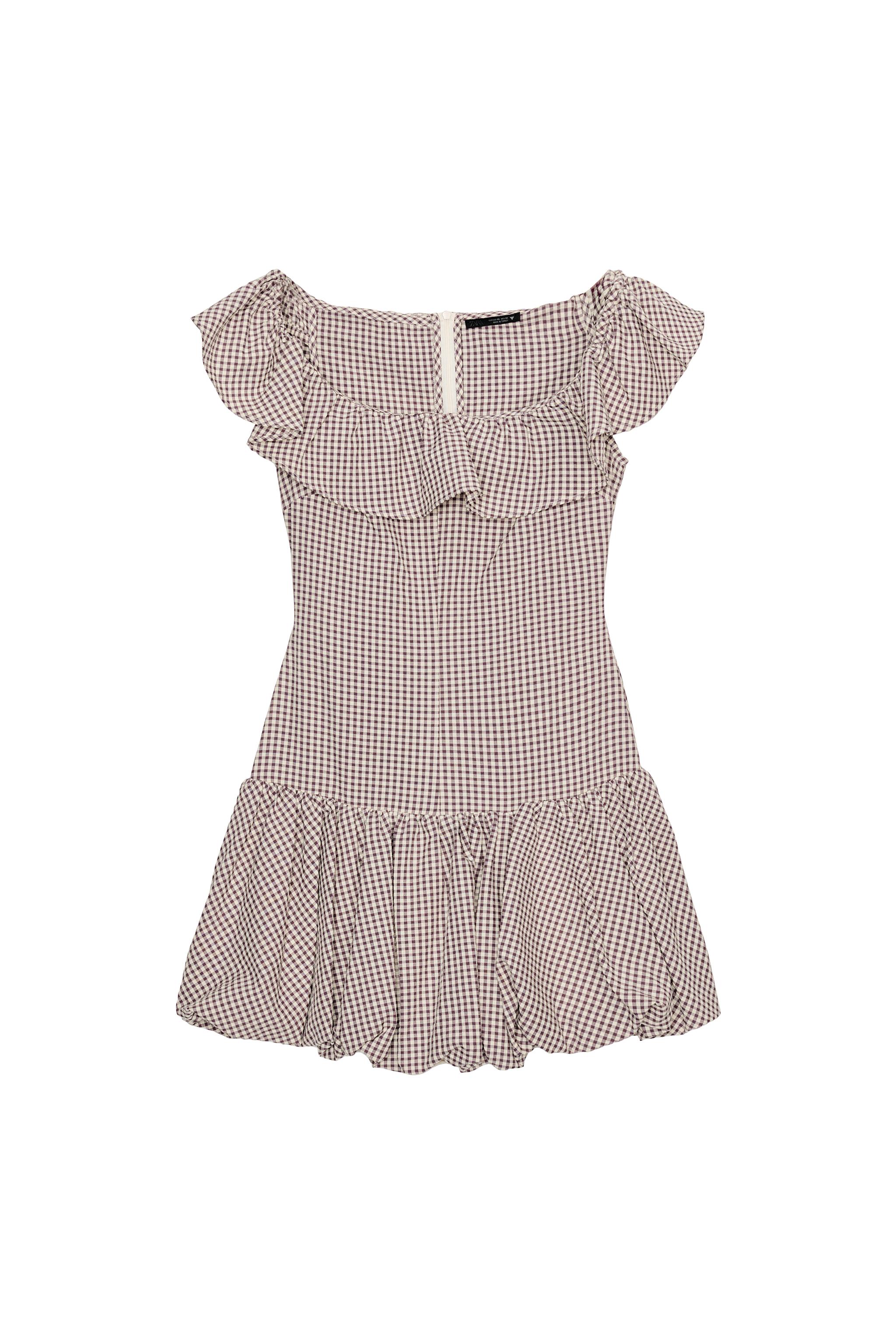 GINGHAM CHECK JUMPSUIT DRESS