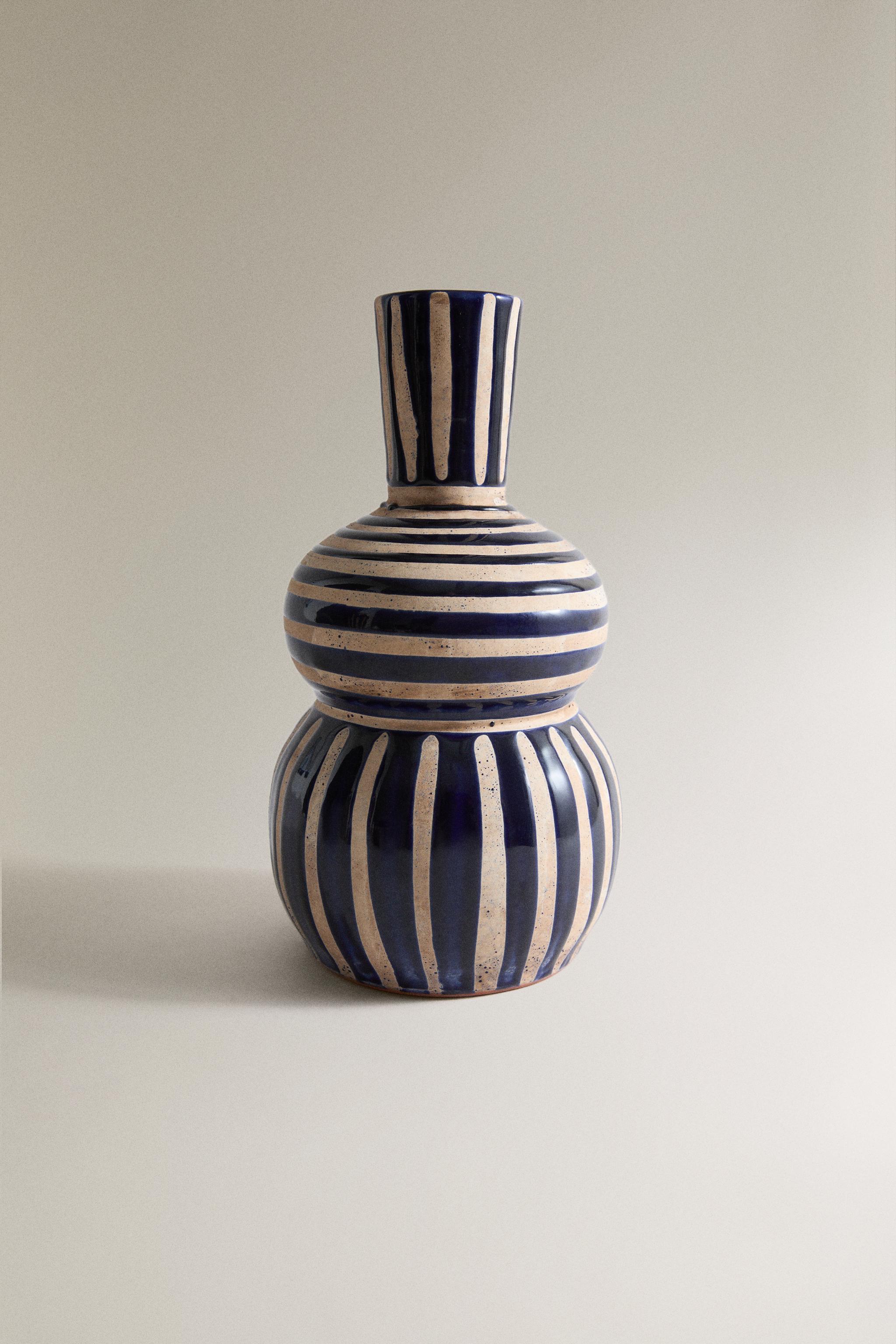 DECORATIVE HULU CERAMIC VASE - MIDNIGHT BLUE | ZARA United States