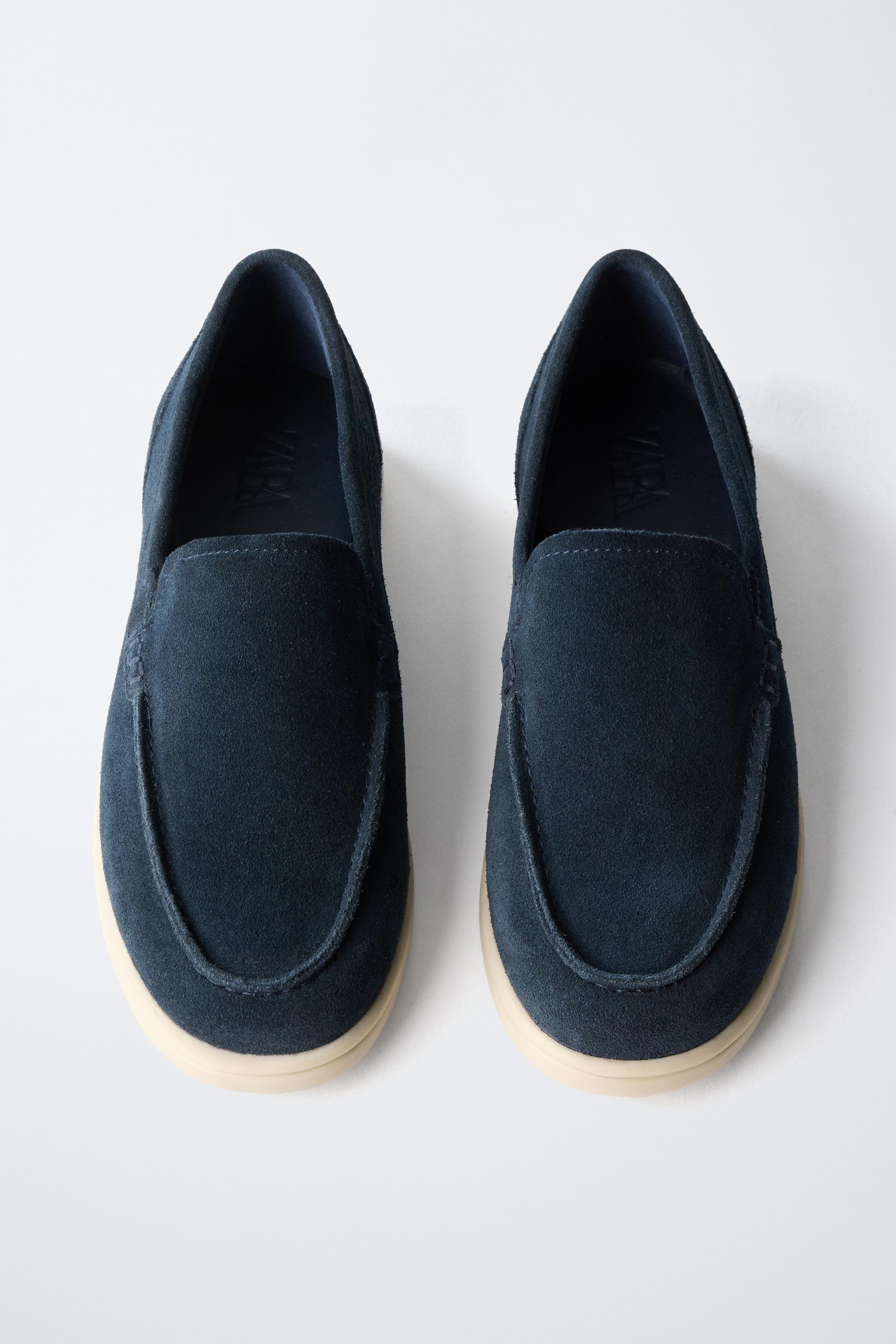 【ZARA】ソフトスプリットスエードレースアップモカシン1509/510 ソフトスプリットスエードレースアップモカシン - ブラウン