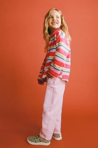 TWILL BAGGY TROUSERS WITH HEART POCKETS - Pink by Zara