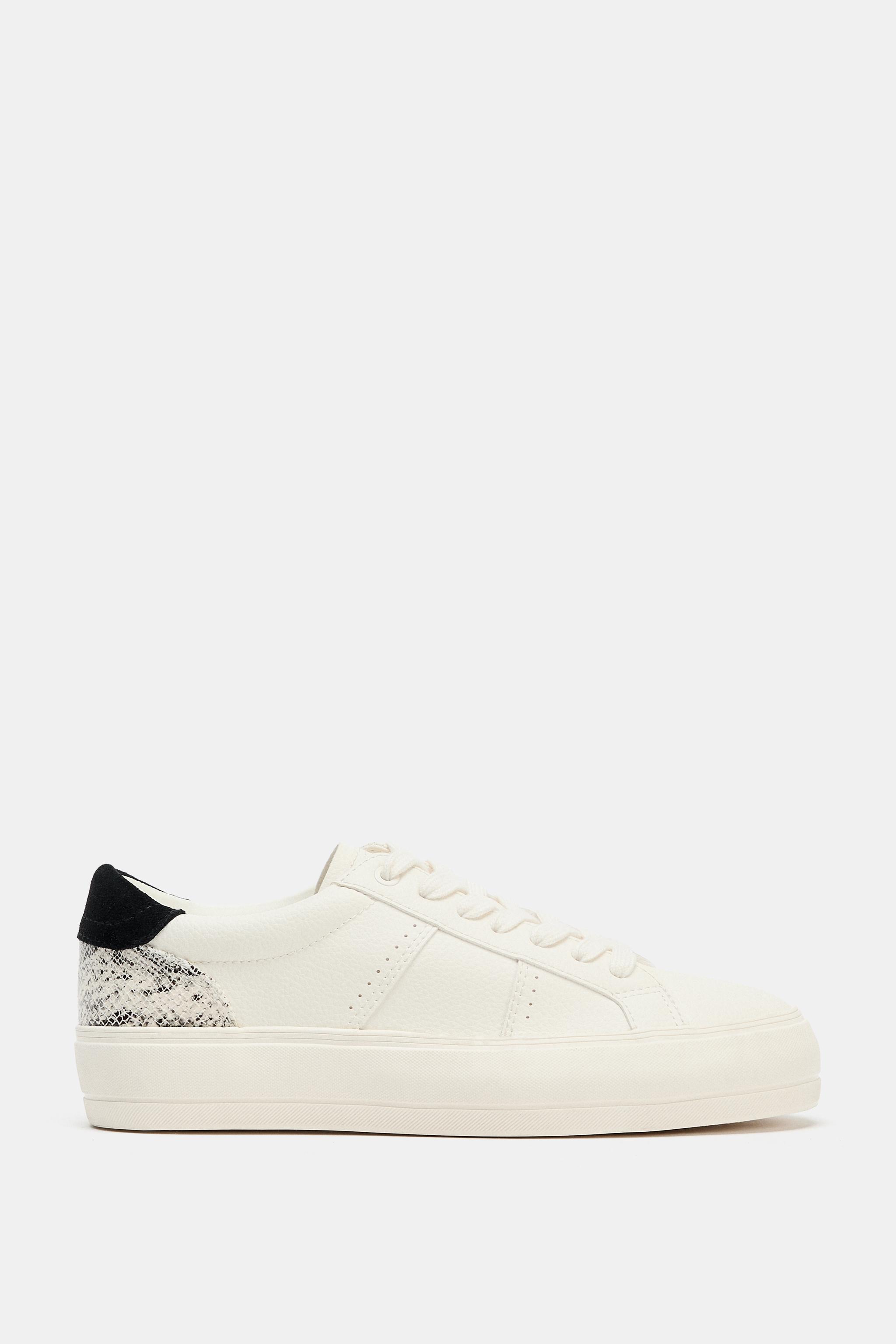 ANIMAL PRINT DETAIL SNEAKERS