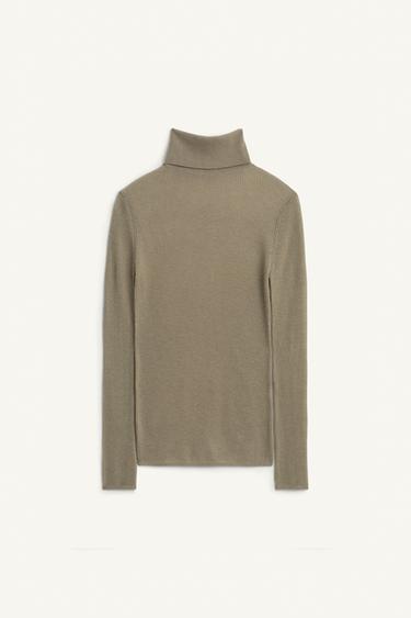 100% WOOL LIMITED EDITION JUMPER - washed green by Zara - Image 5