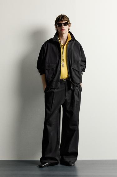 Zara PANTALONE OPUŠTENOG KROJA SA NABORIMA – indigo – Slika 0