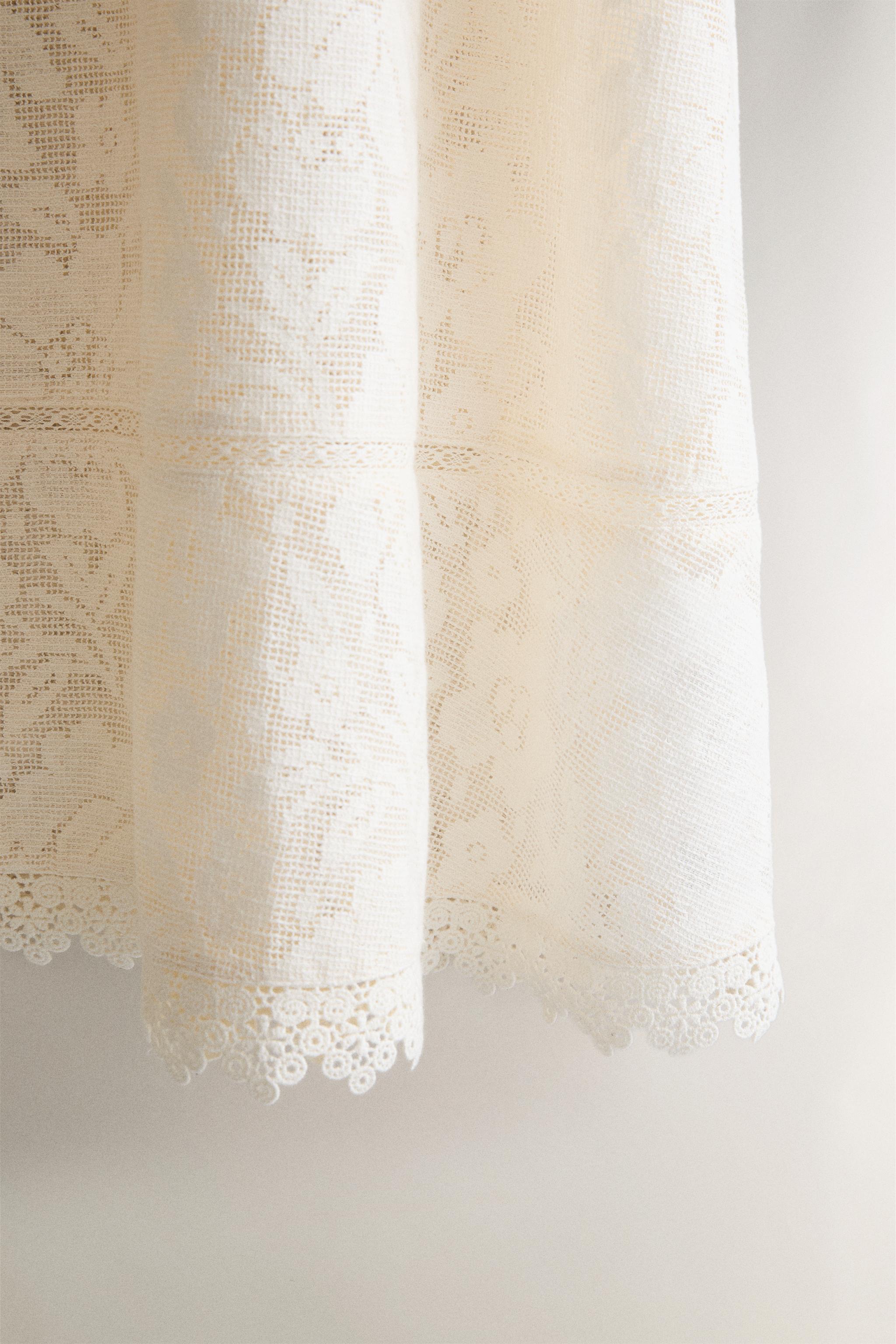 Женские платья Zara FLORAL LACE COTTON DRESS — фото 4
