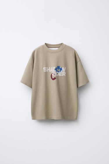 RIDER PRINT T-SHIRT - Light brown by Zara