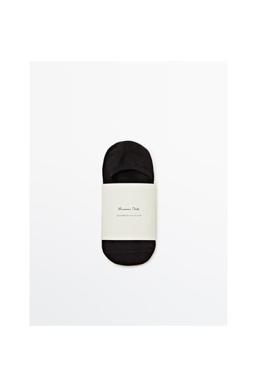 Pack 3 calcetines invisibles mezcla algodón - Negro de Zara