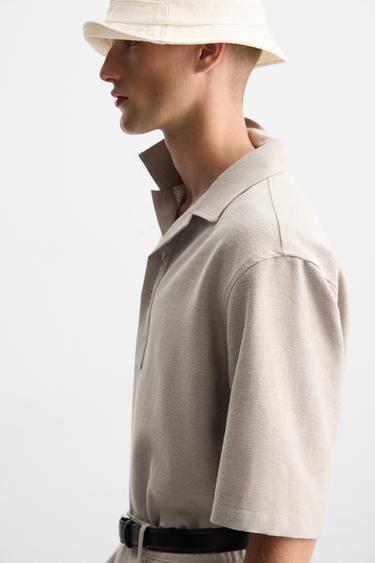 CHEMISE POLO RELAXED FIT - Gris moyen de Zara - Image 5