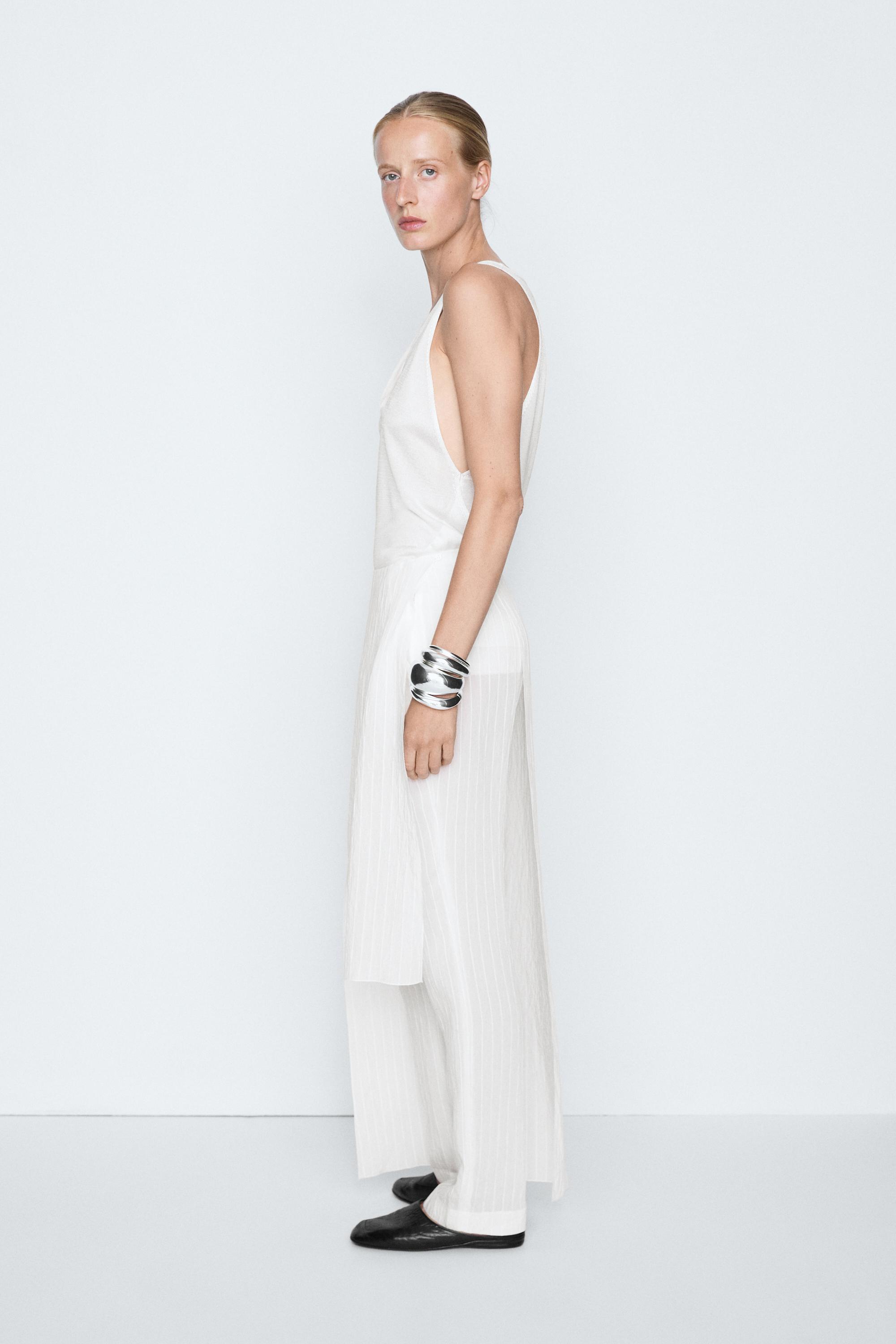 Asymmetric striped skort - STUDIO
