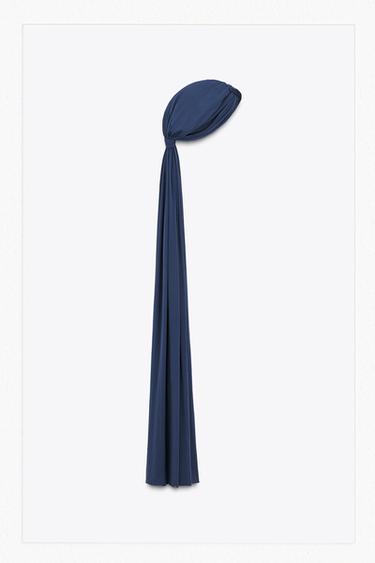 Zara UKRAS ZA KOSU TURBAN SA ČVOROM LIMITED EDITION – mornarsko plava