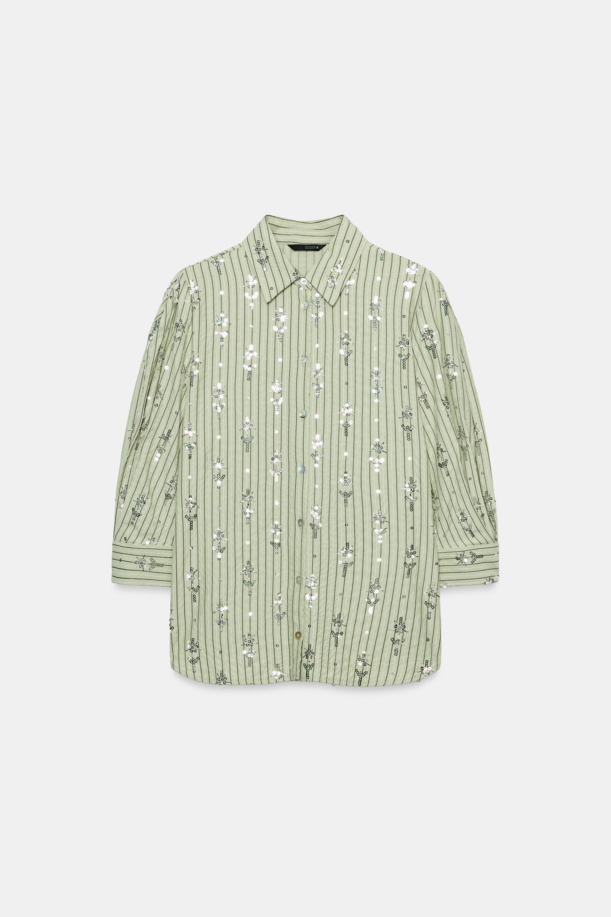 CHEMISE À RAYURES PAILLETTES