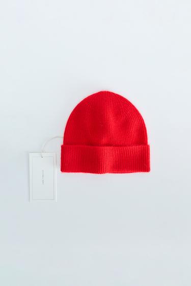 ZARA TIMELESS - 100% CASHMERE BEANIE - Red by Zara