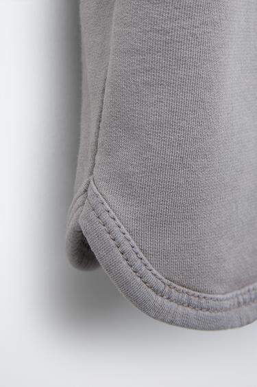 PLAIN T-SHIRT WITH CONTRAST TRIM - Grey by Zara - Image 3